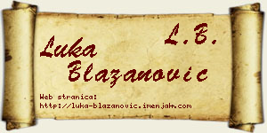 Luka Blažanović vizit kartica
